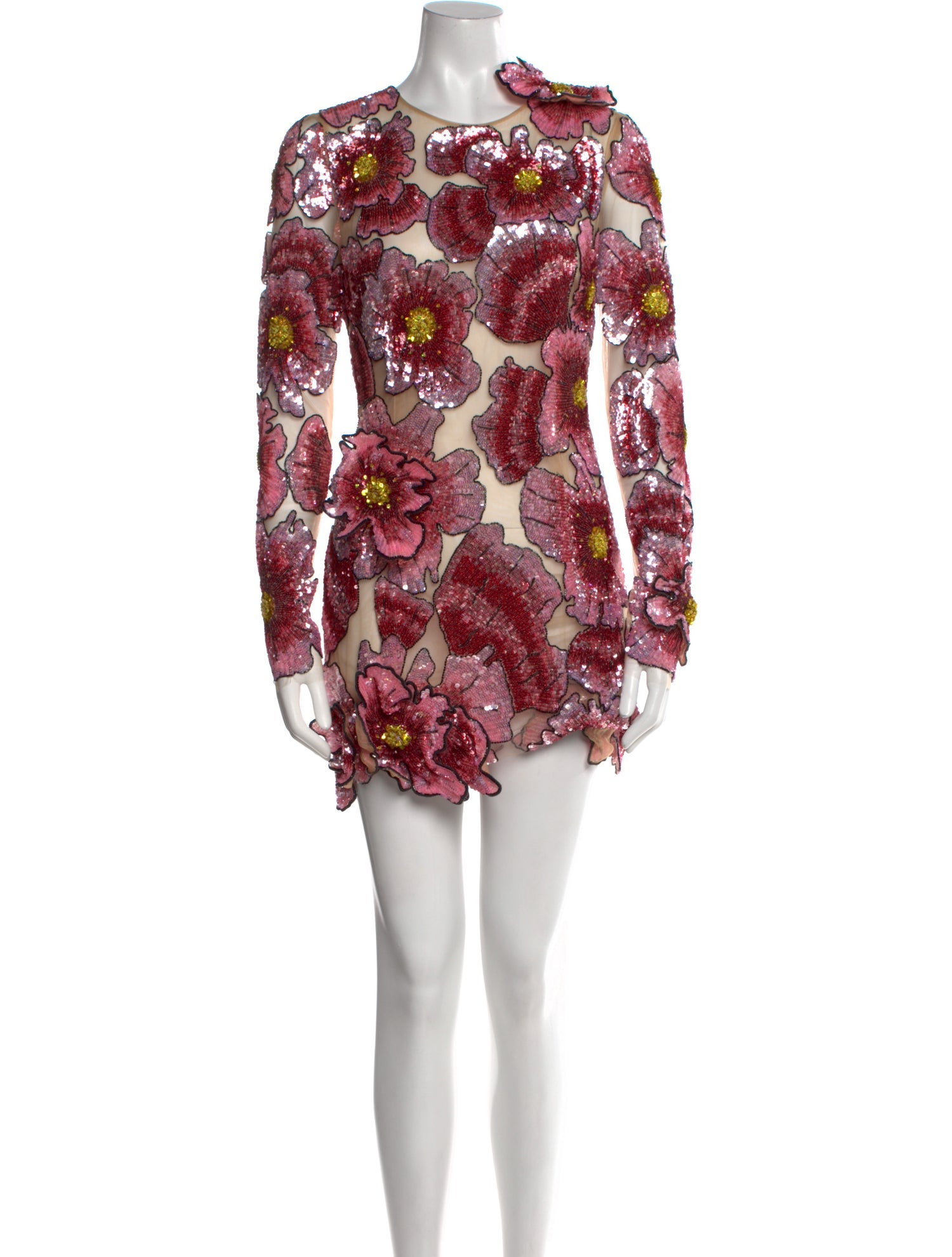 Oscar de la Renta Floral Print Mini Dress