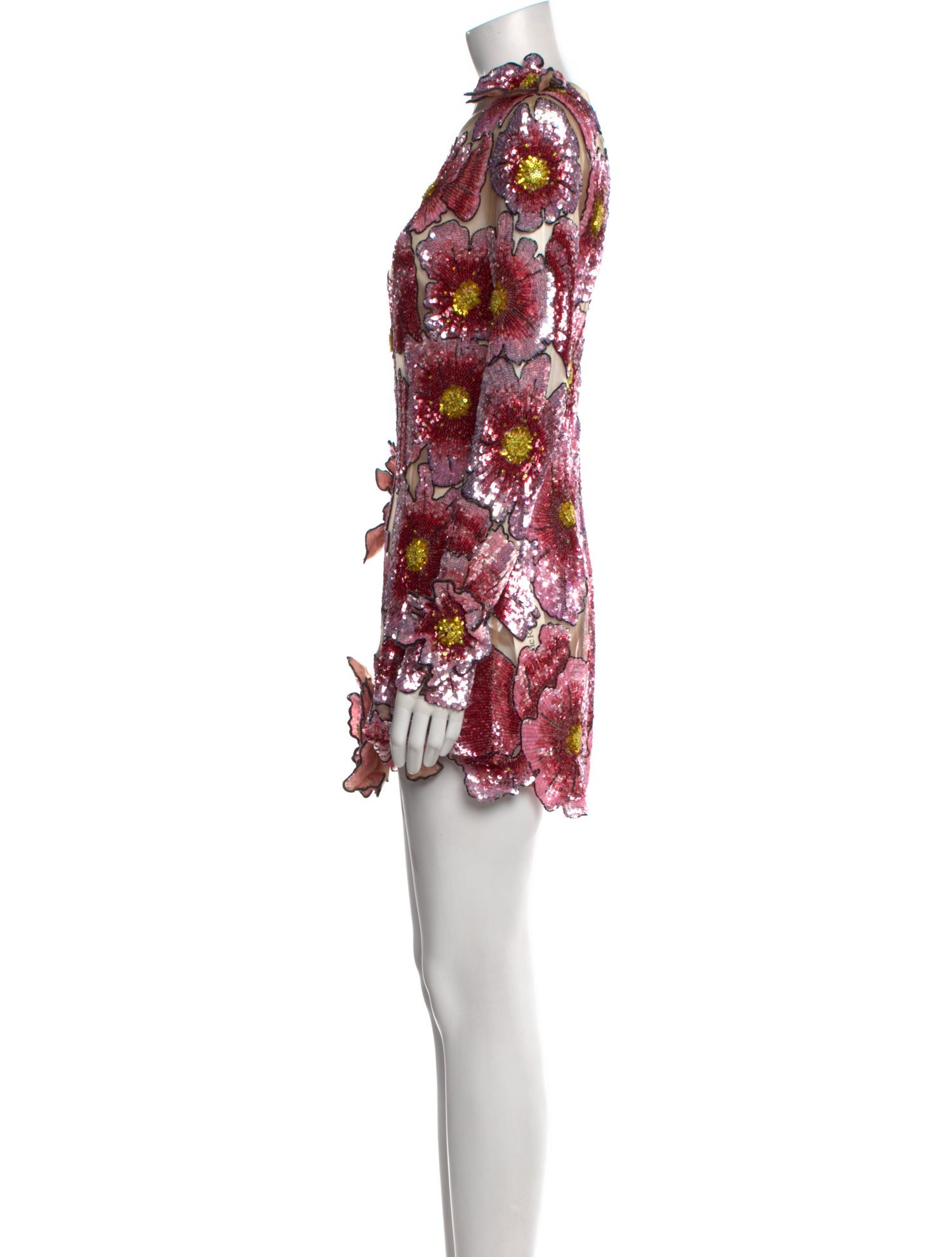 Oscar de la Renta Floral Print Mini Dress