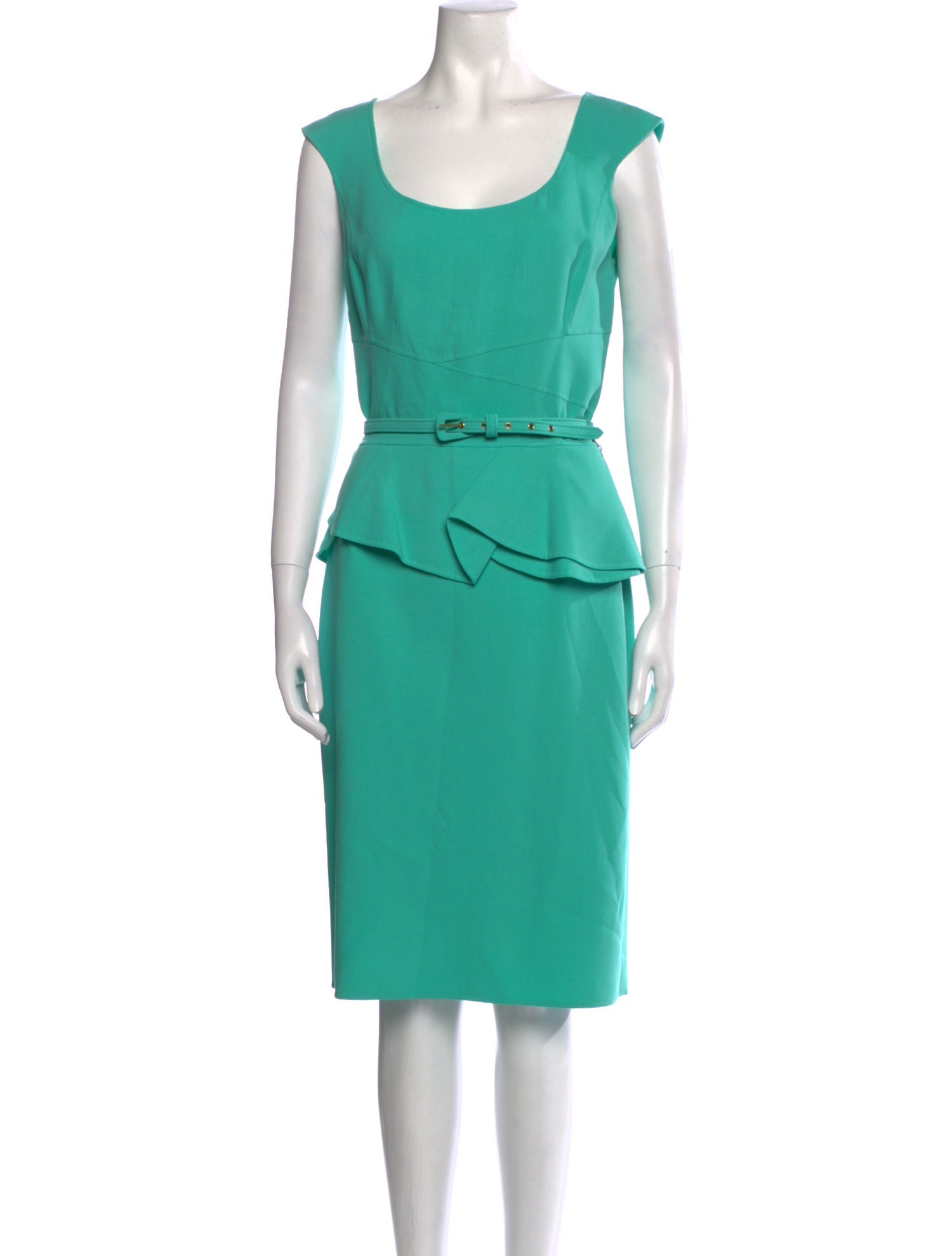 Oscar de la Renta Wool Knee-Length Dress