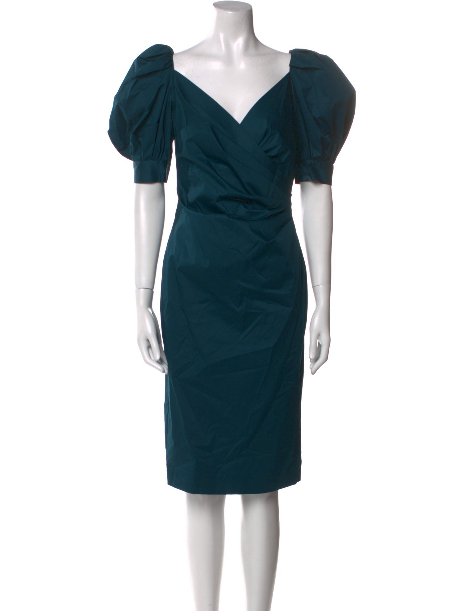 Oscar de la Renta V-Neck Knee-Length Dress w/ Tags