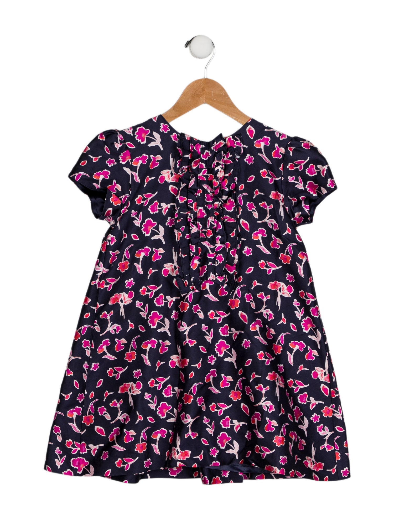 Oscar de la Renta Girls' Printed Short-Sleeve Dress