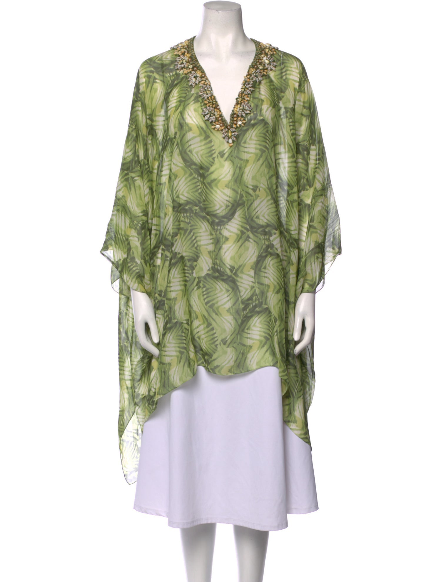 Oscar de la Renta Silk Printed Tunic