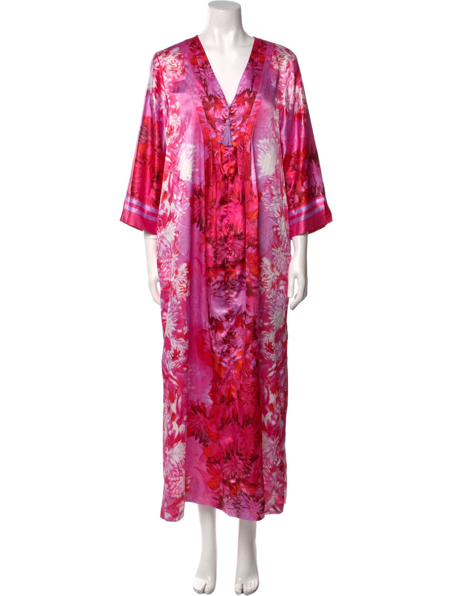 Oscar de la Renta Floral Print Long Dress