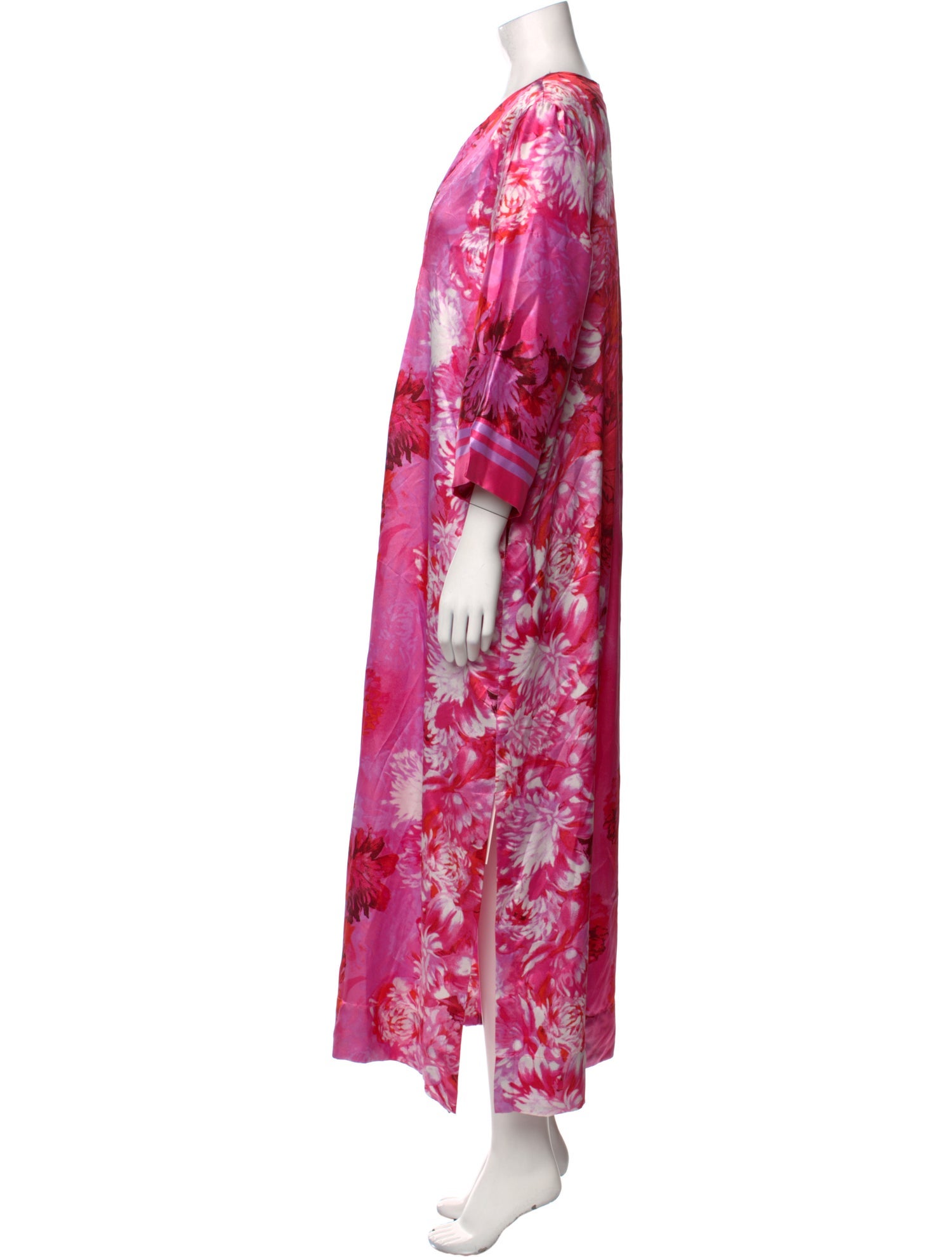 Oscar de la Renta Floral Print Long Dress