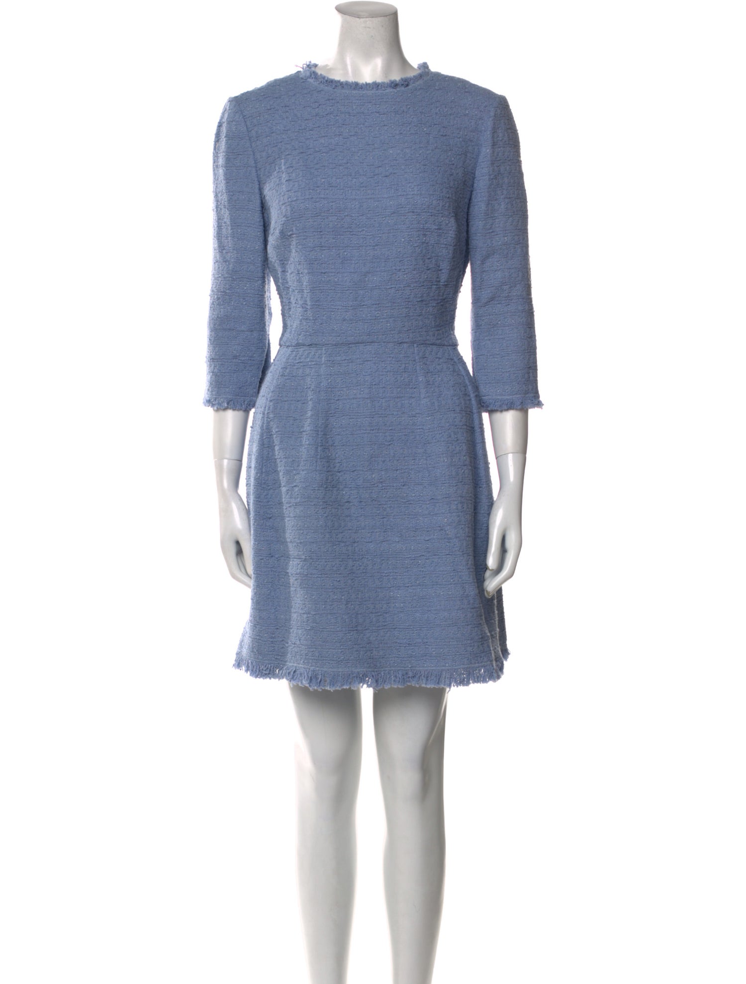 Oscar de la Renta Crew Neck Mini Dress