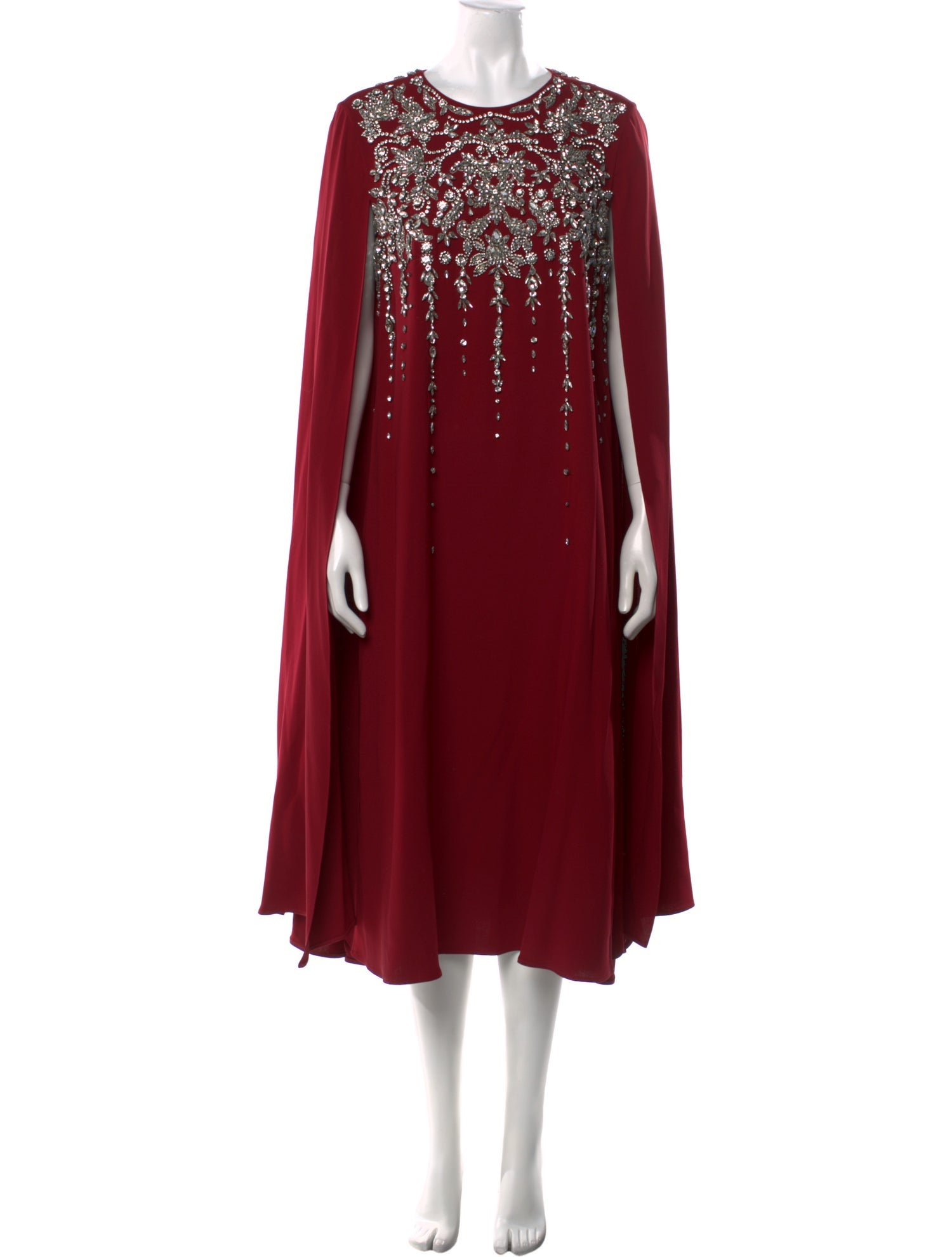 Oscar de la Renta Crew Neck Long Dress