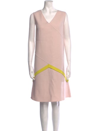 Oscar de la Renta Virgin Wool Knee-Length Dress