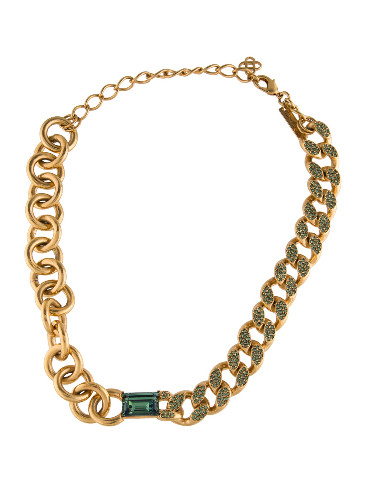 Oscar de la Renta Crystal Chain Necklace