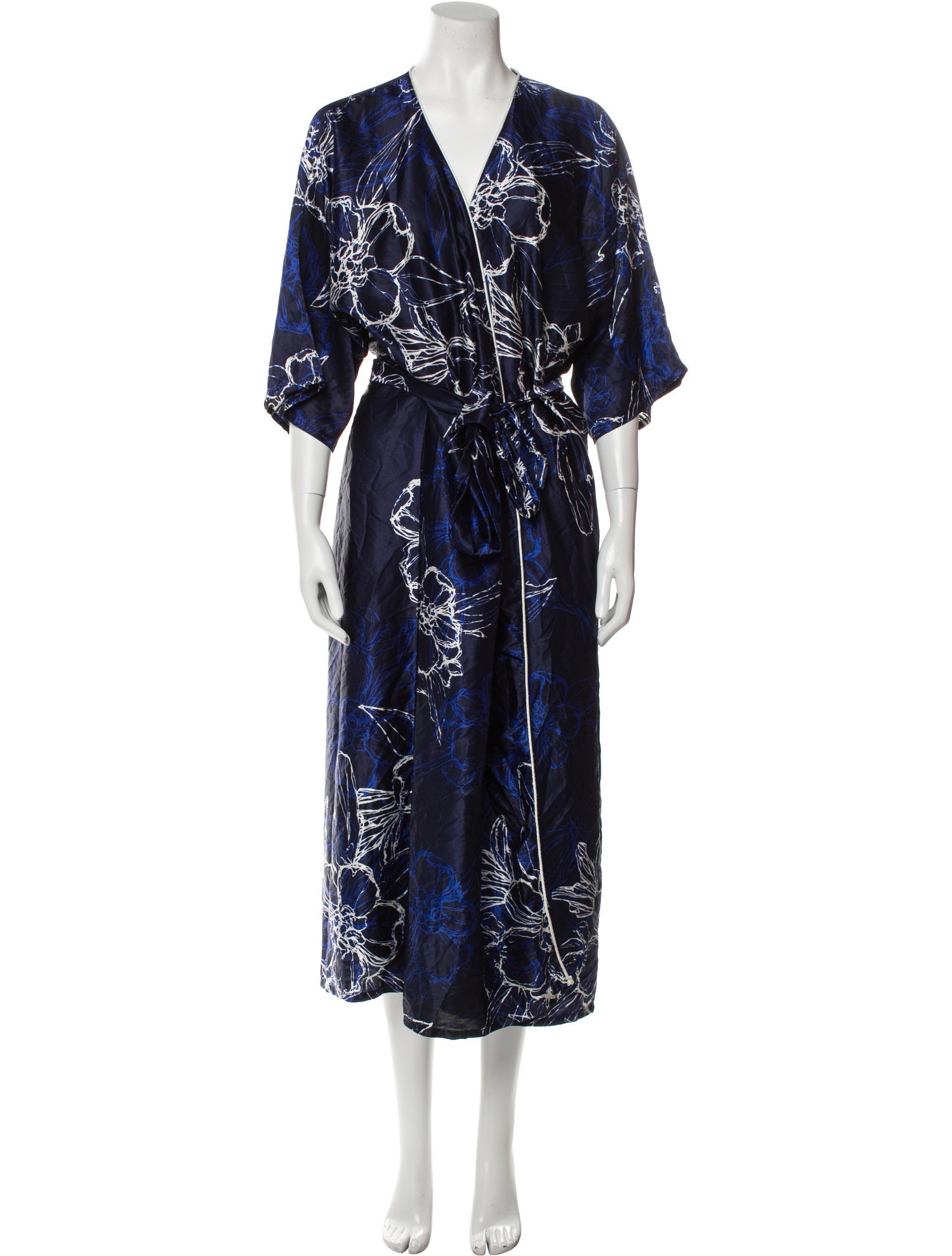 Oscar de la Renta Floral Print Nightgown