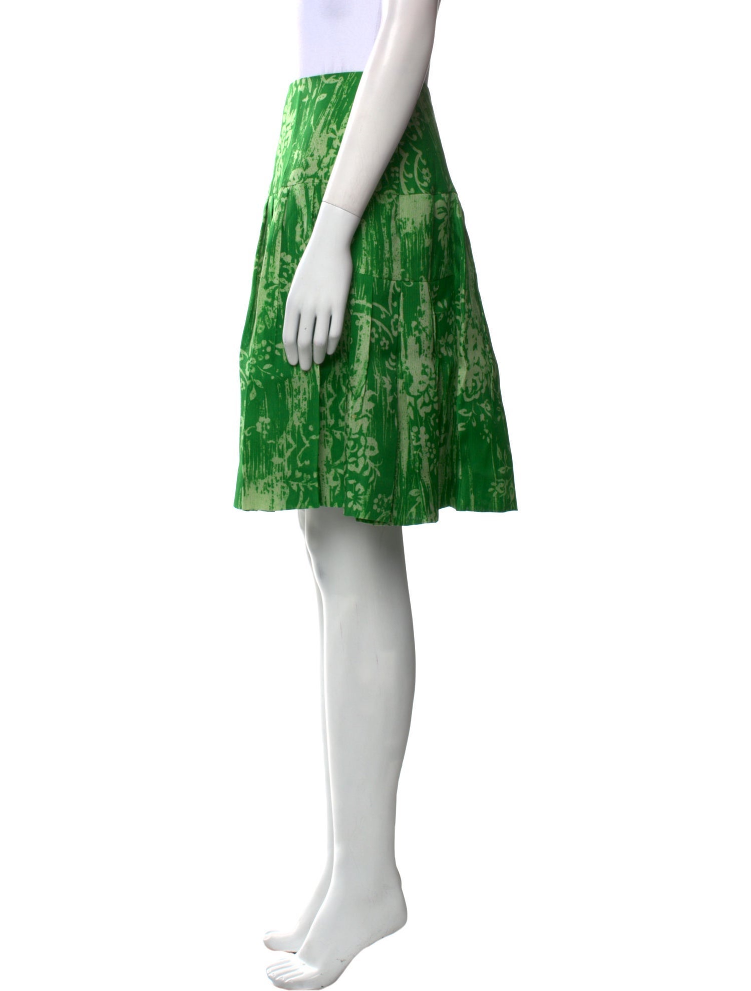 Oscar de la Renta Silk Knee-Length Skirt