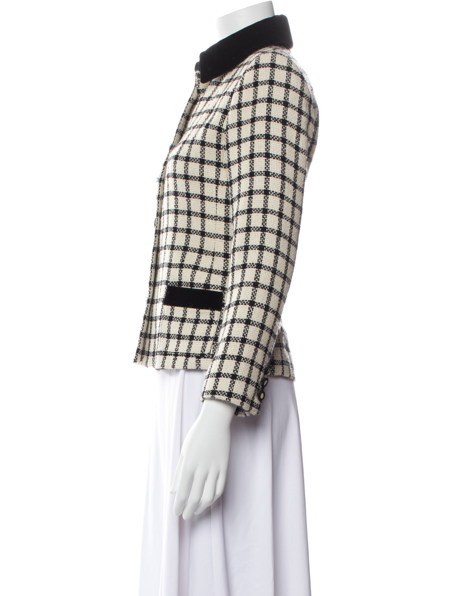 Oscar de la Renta Wool Striped Blazer