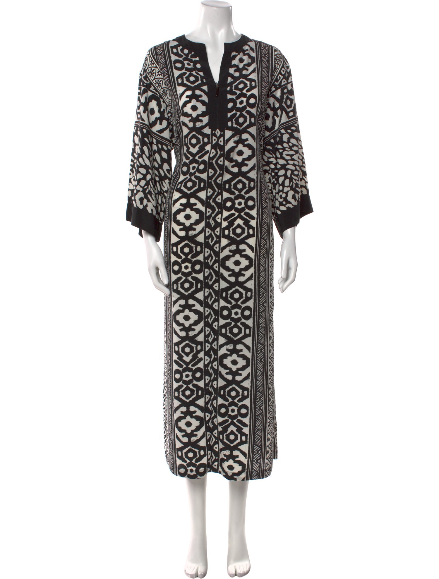 Oscar de la Renta Printed Long Dress