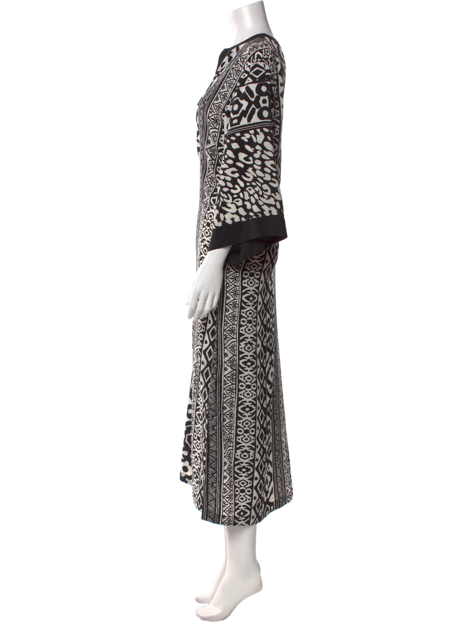 Oscar de la Renta Printed Long Dress