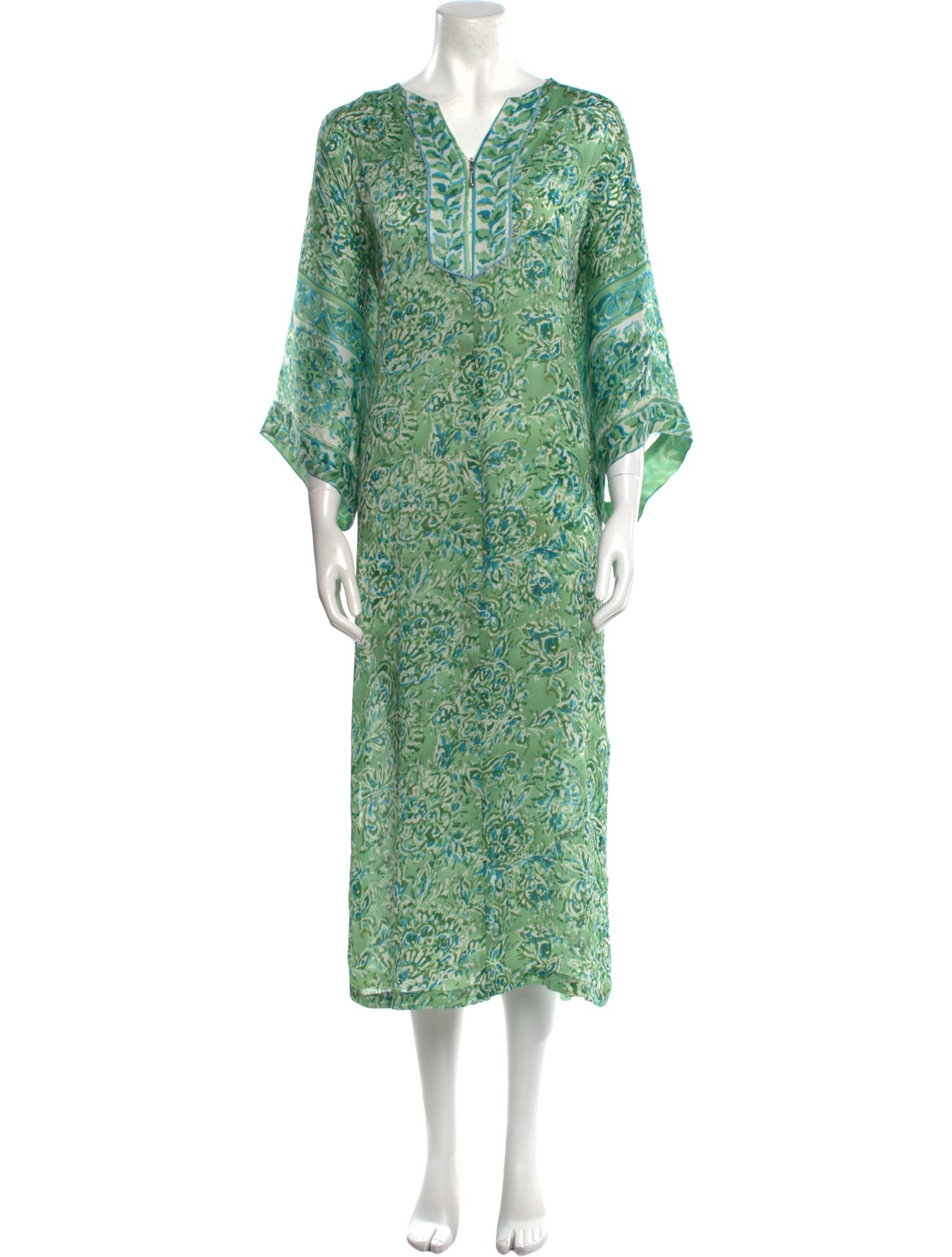 Oscar de la Renta Printed Long Dress