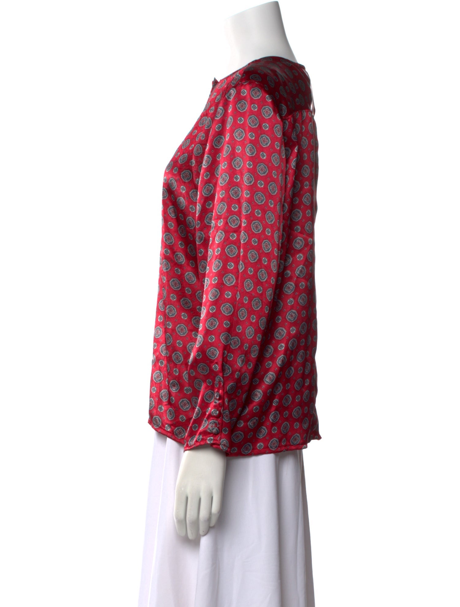 Oscar de la Renta Vintage Floral Print Blouse