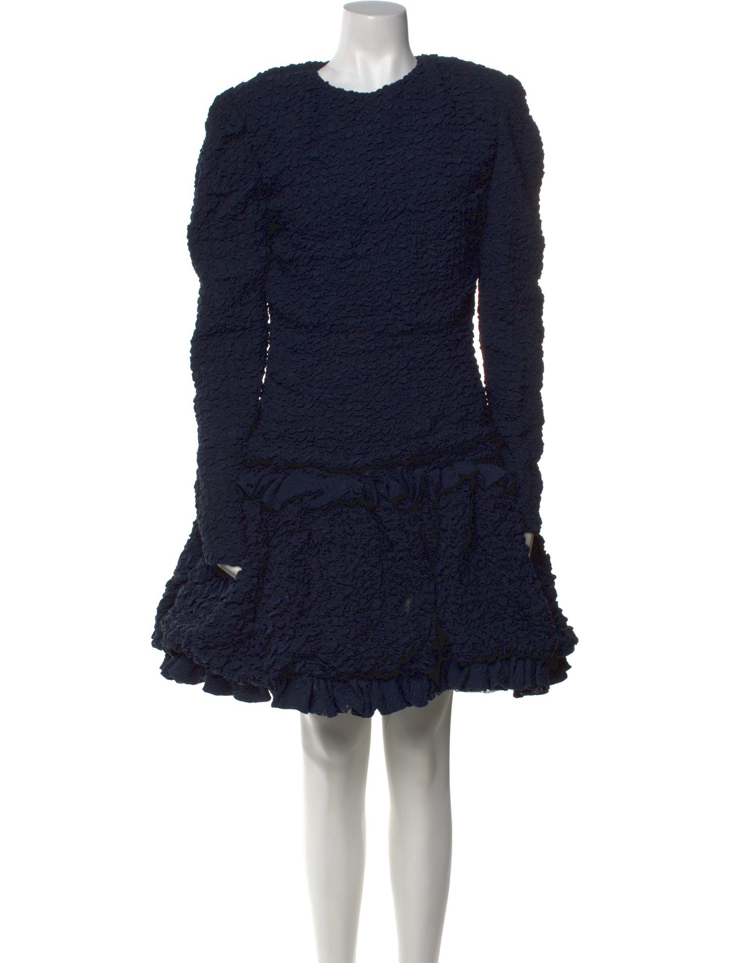 Oscar de la Renta Crew Neck Mini Dress