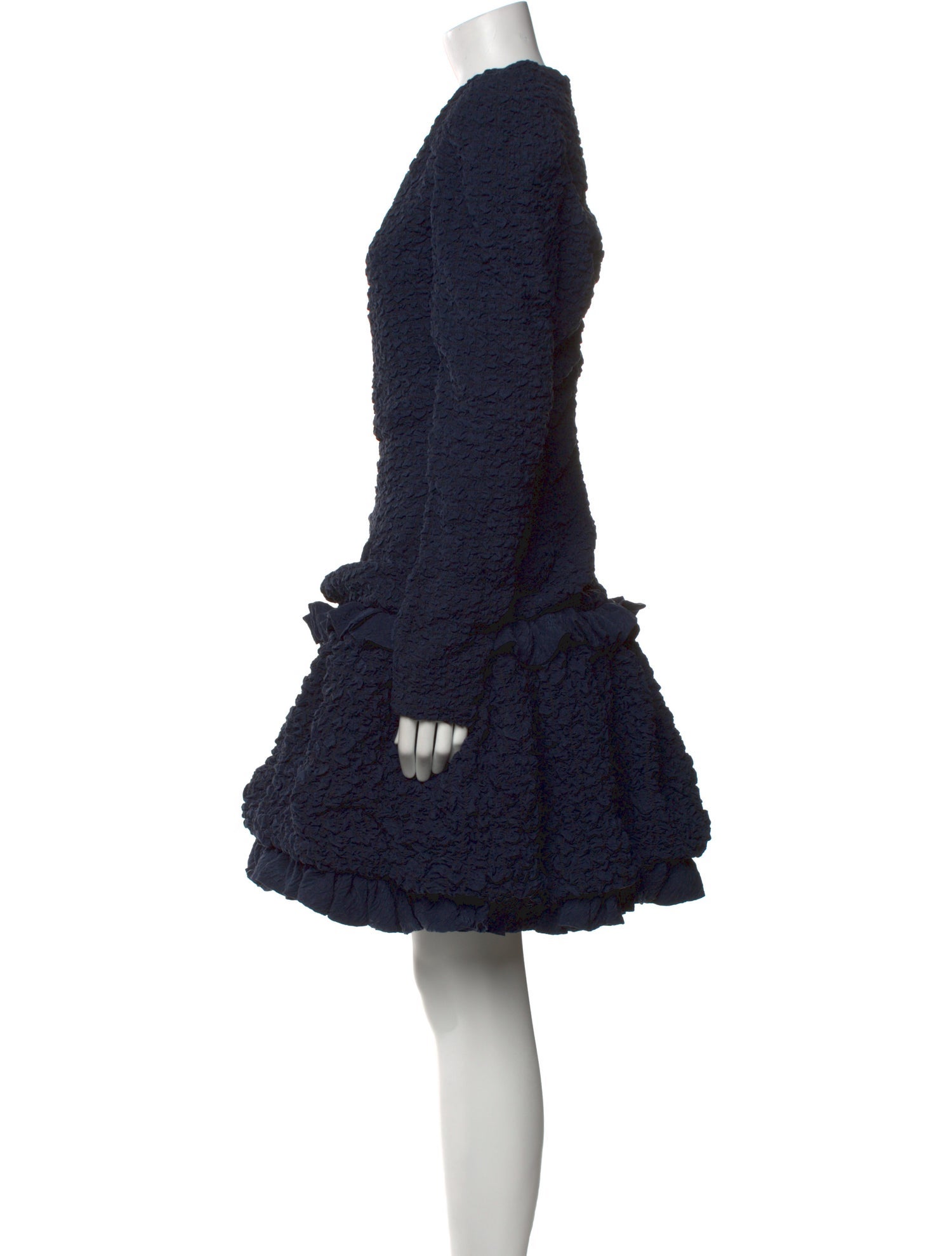 Oscar de la Renta Crew Neck Mini Dress