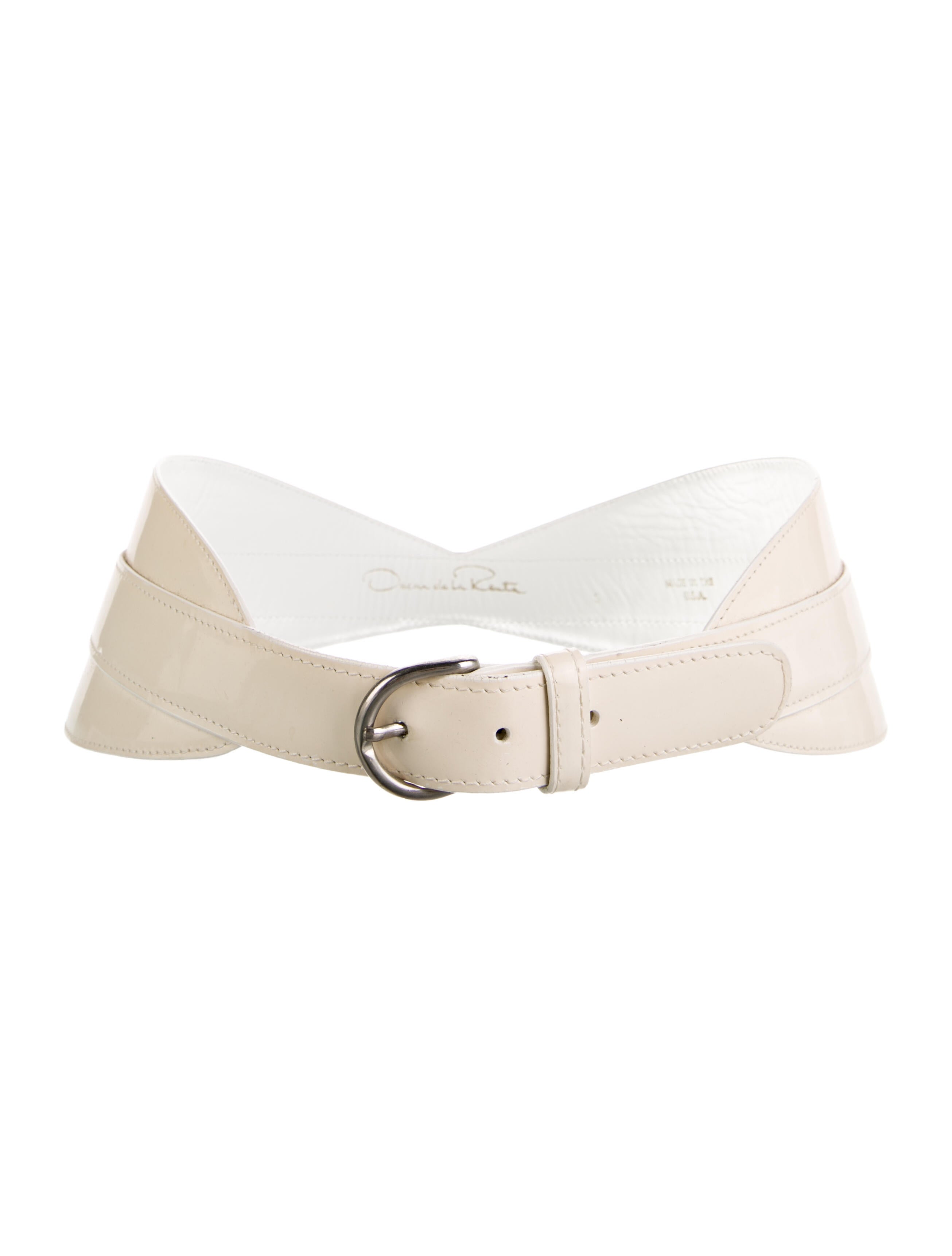 Oscar de la Renta Wide Patent Leather Waist Belt