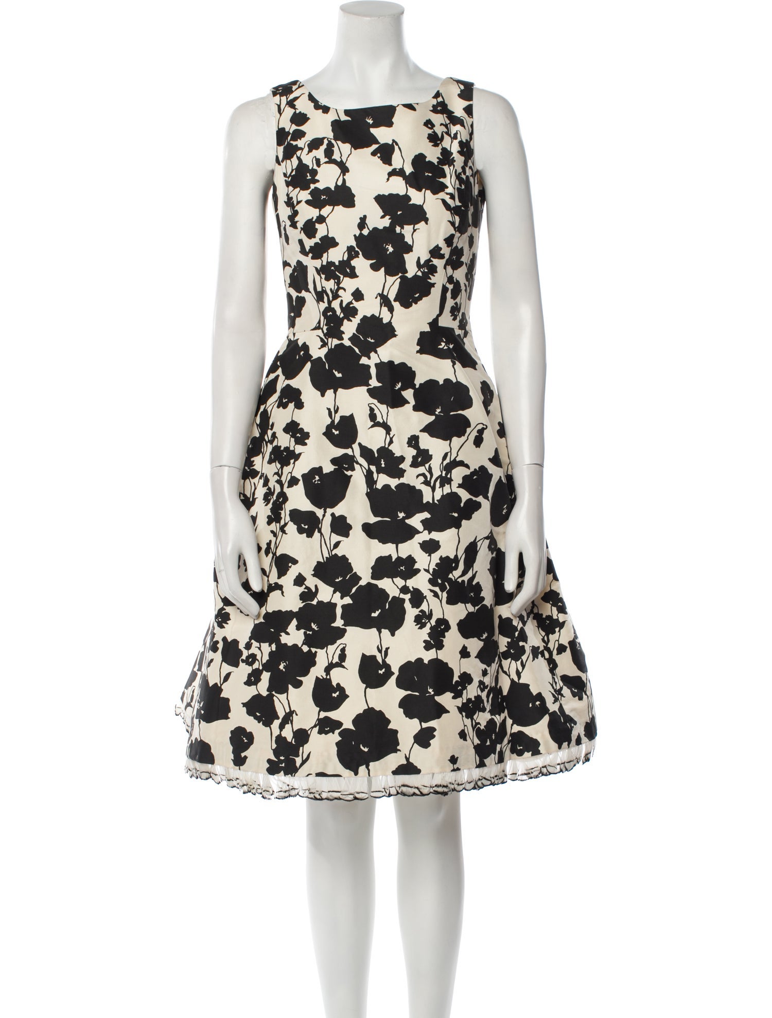 Oscar de la Renta Silk Knee-Length Dress