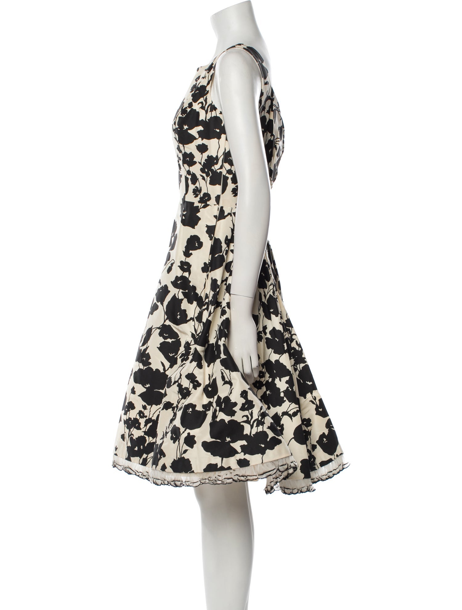Oscar de la Renta Silk Knee-Length Dress