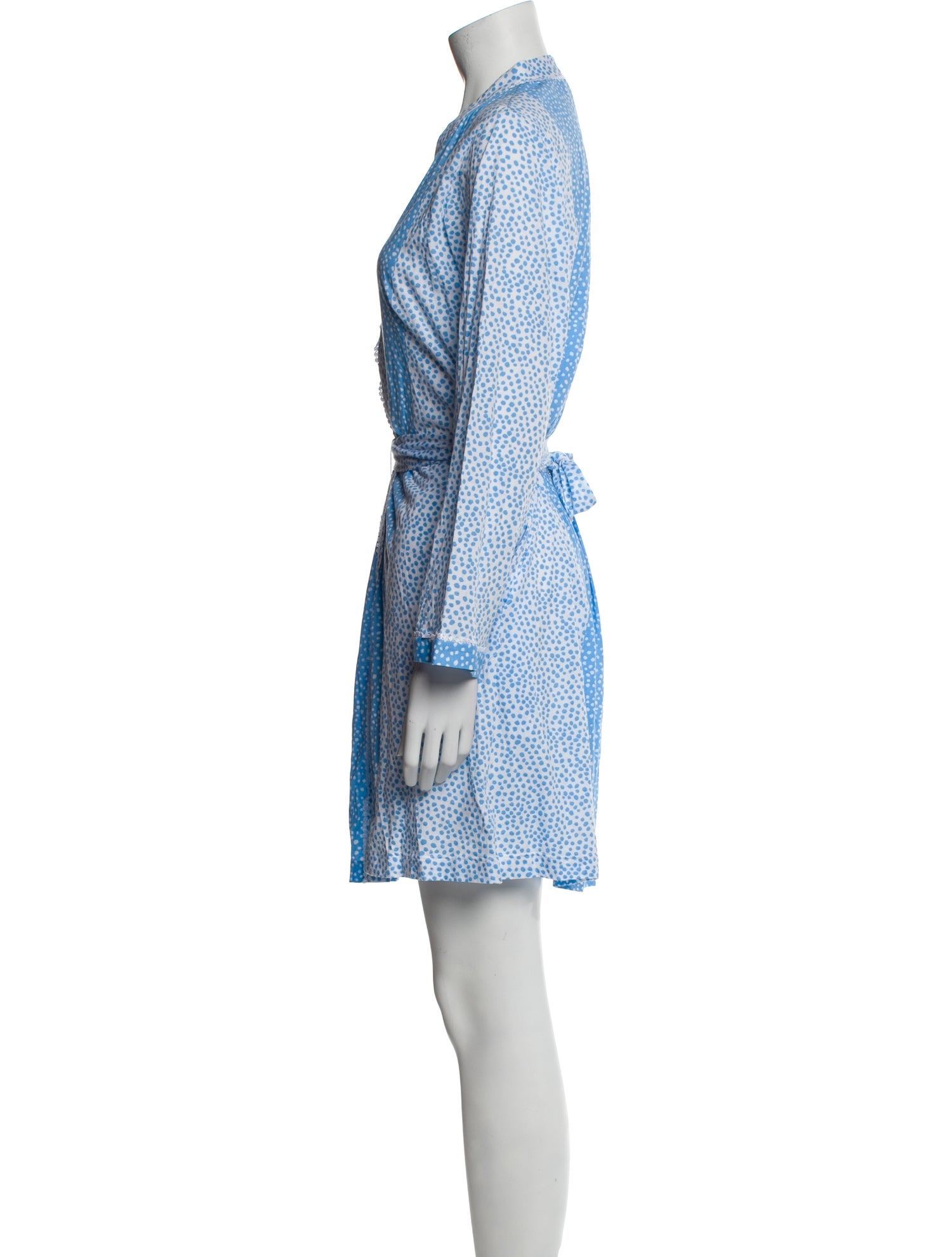 Oscar de la Renta Polka Dot Print Robe