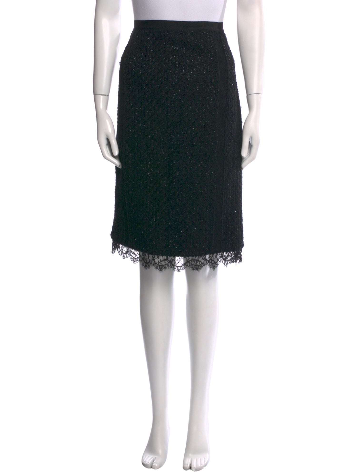 Oscar de la Renta Wool Knee-Length Skirt