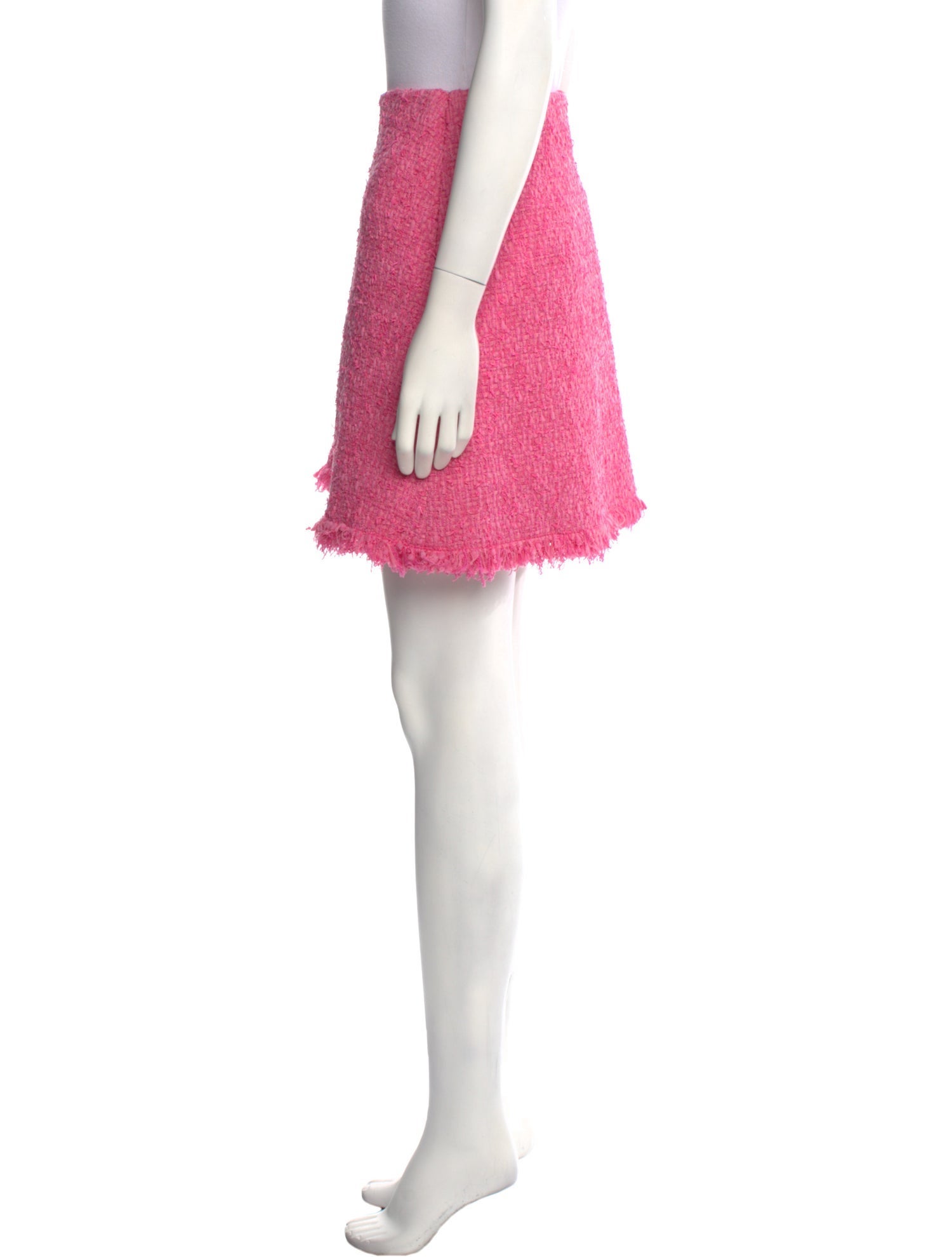 Oscar de la Renta Fringe Trim Accent Mini Skirt