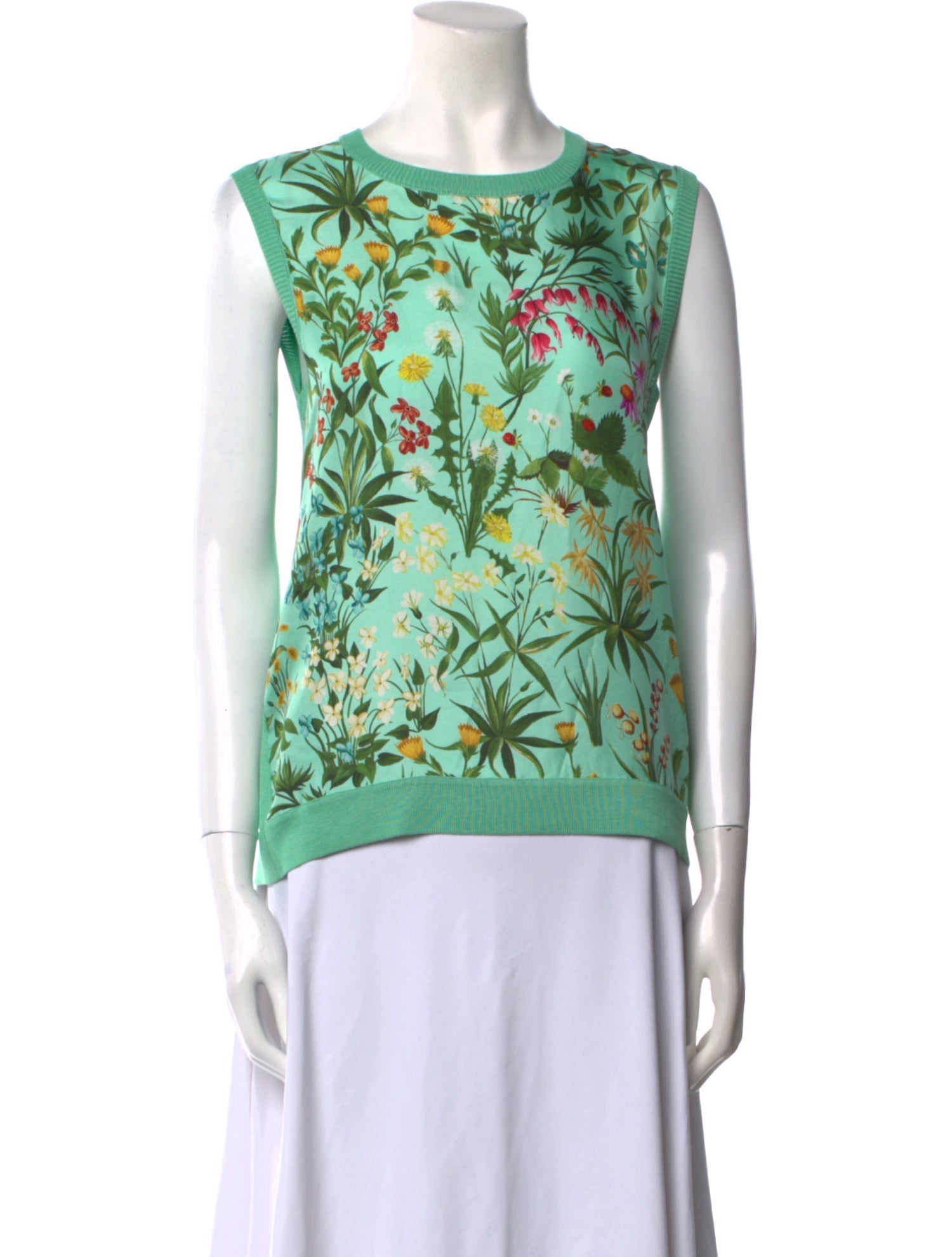 Oscar de la Renta 2022 Floral Print Top