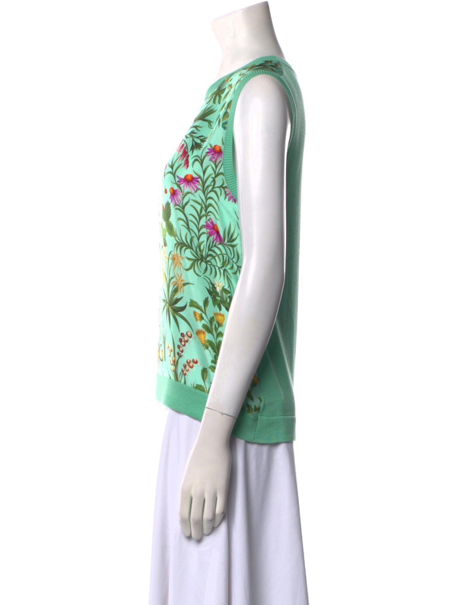Oscar de la Renta 2022 Floral Print Top