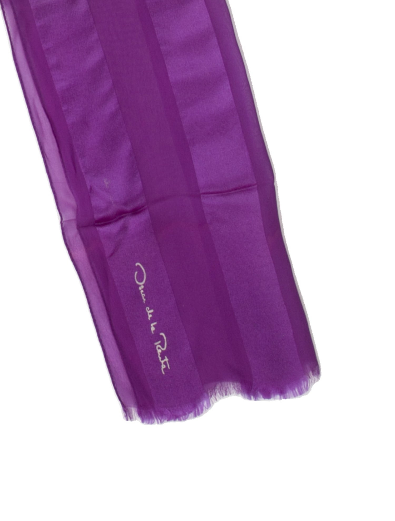 Oscar de la Renta Silk Striped Scarf
