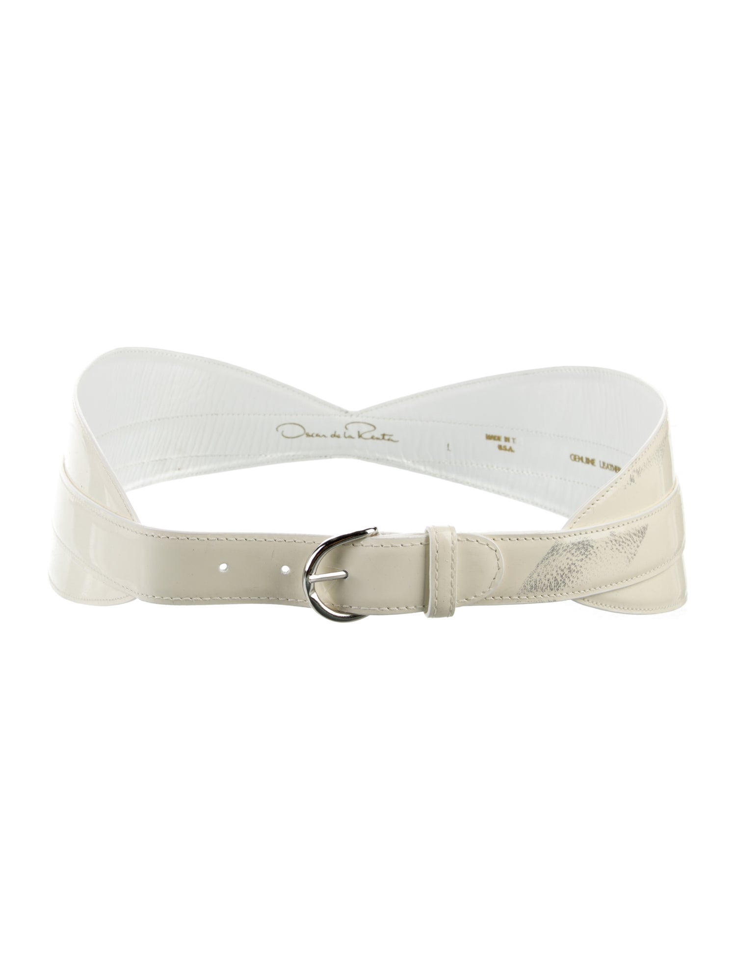 Oscar de la Renta Wide Patent Leather Belt