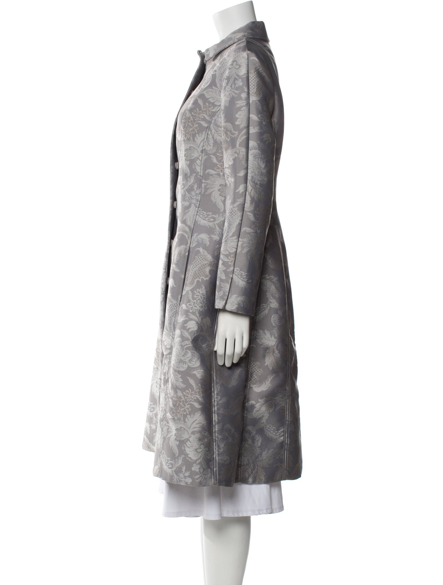 Oscar de la Renta Floral Print Coat