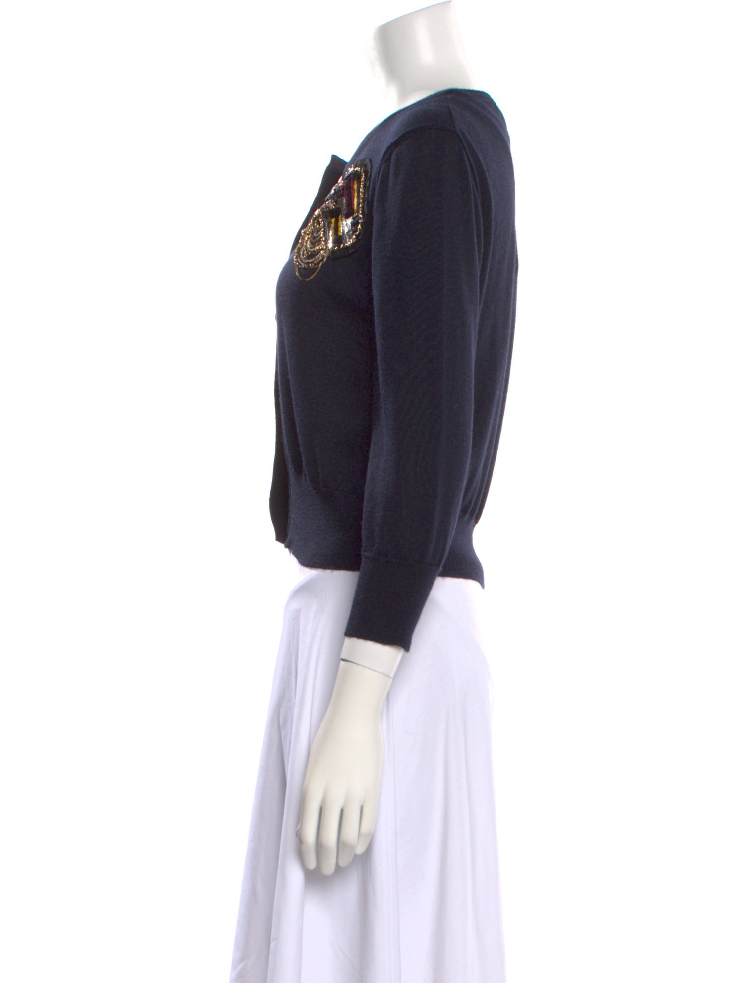 Oscar de la Renta Cashmere Scoop Neck Sweater