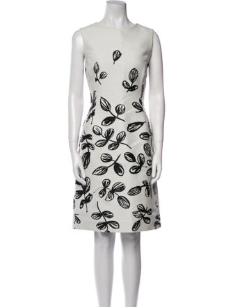 Oscar de la Renta Printed Knee-Length Dress