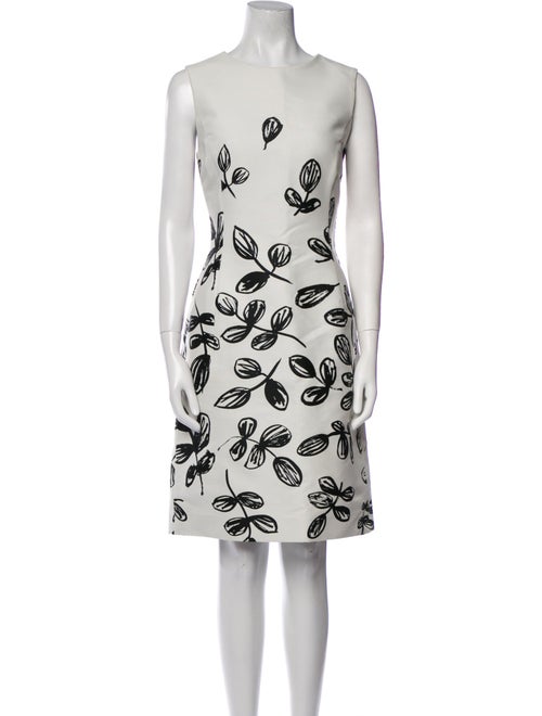 Oscar de la Renta Printed Knee-Length Dress