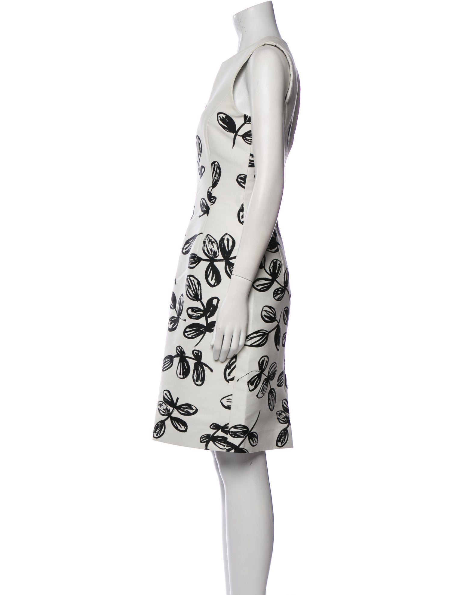 Oscar de la Renta Printed Knee-Length Dress