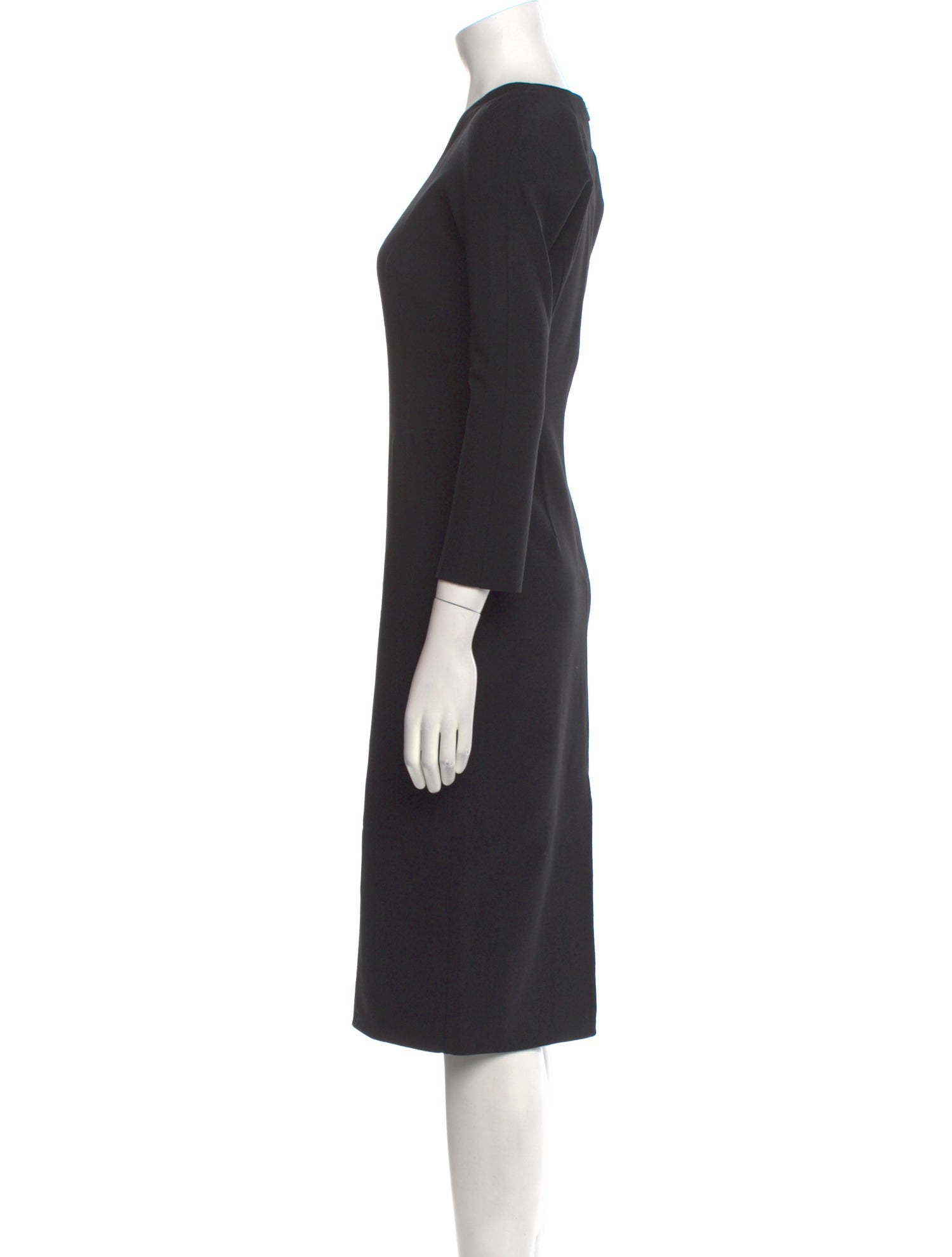 Oscar de la Renta Virgin Wool Midi Length Dress