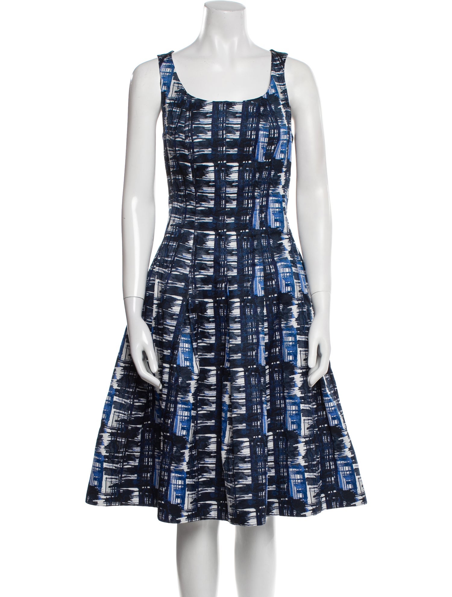 Oscar de la Renta Printed Midi Length Dress w/ Tags