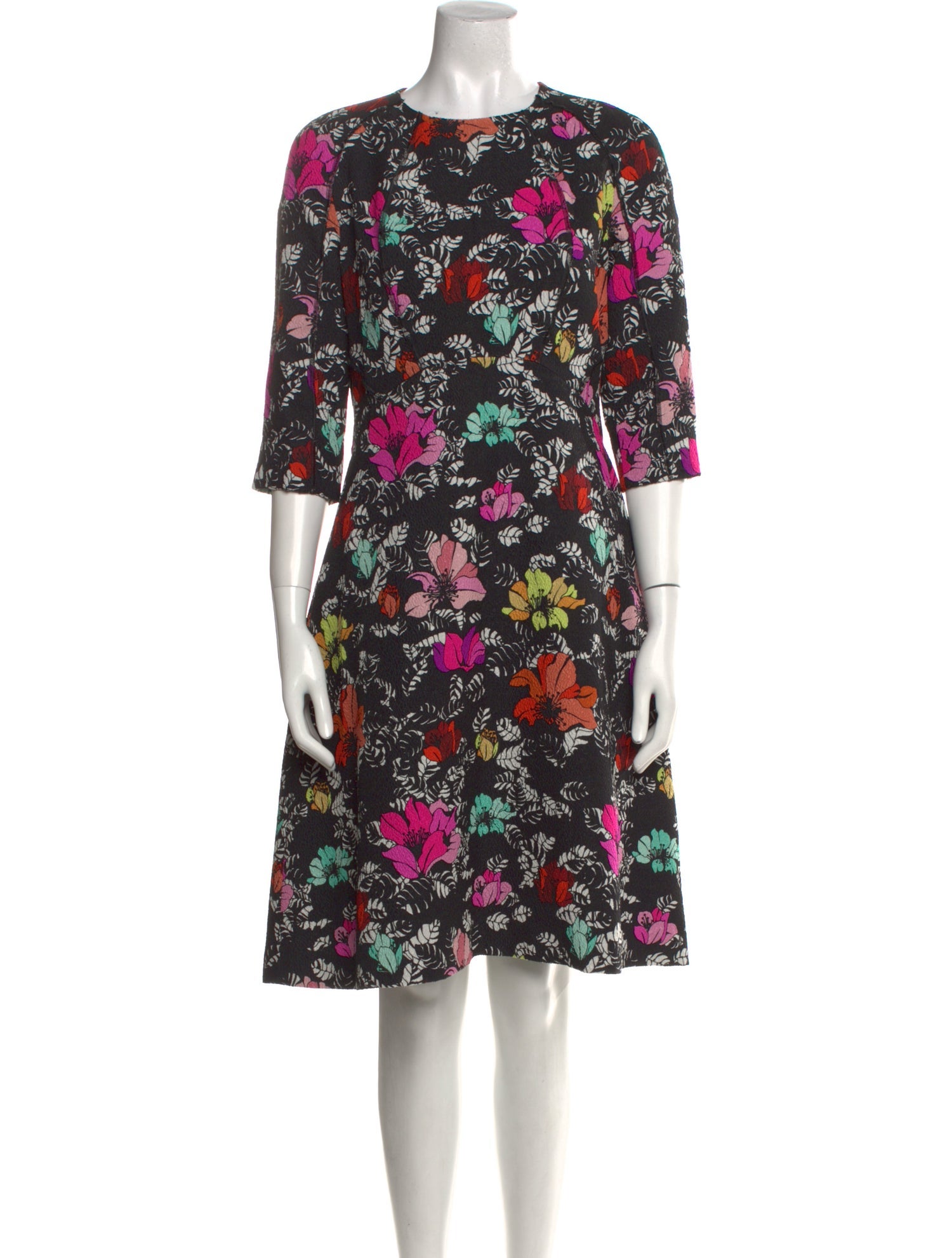 Oscar de la Renta Silk Knee-Length Dress