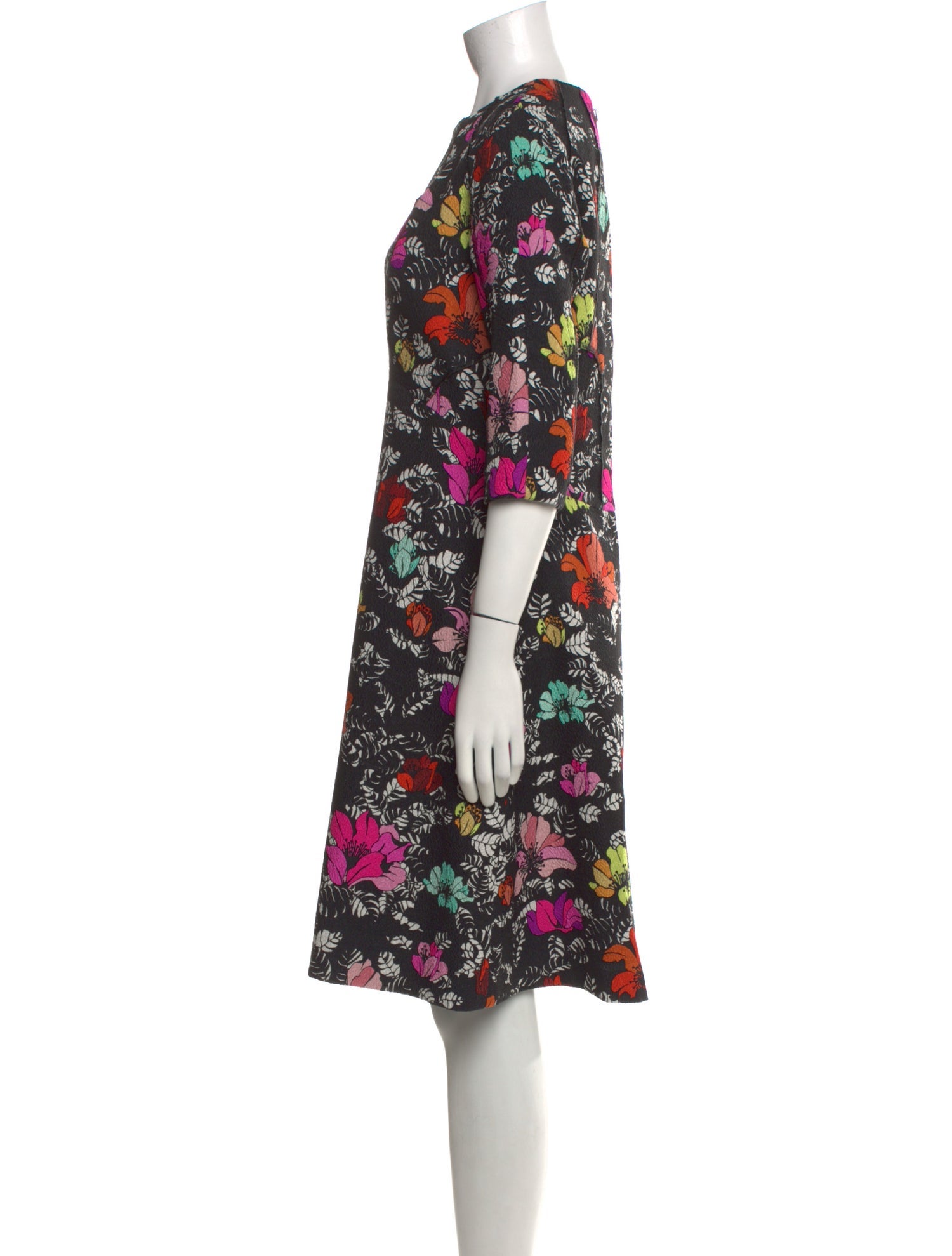 Oscar de la Renta Silk Knee-Length Dress