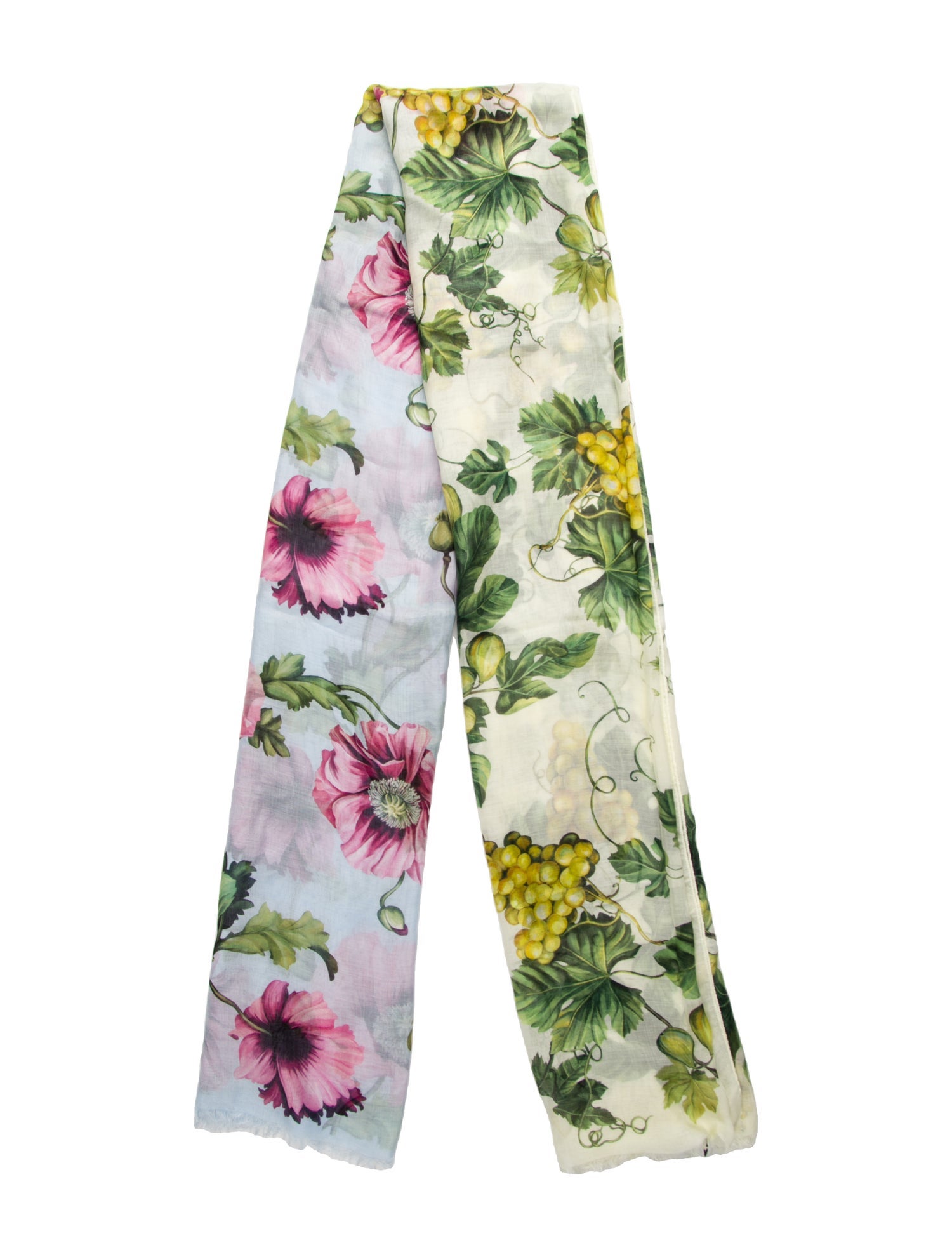 Oscar de la Renta Silk Floral Print Scarf w/ Tags