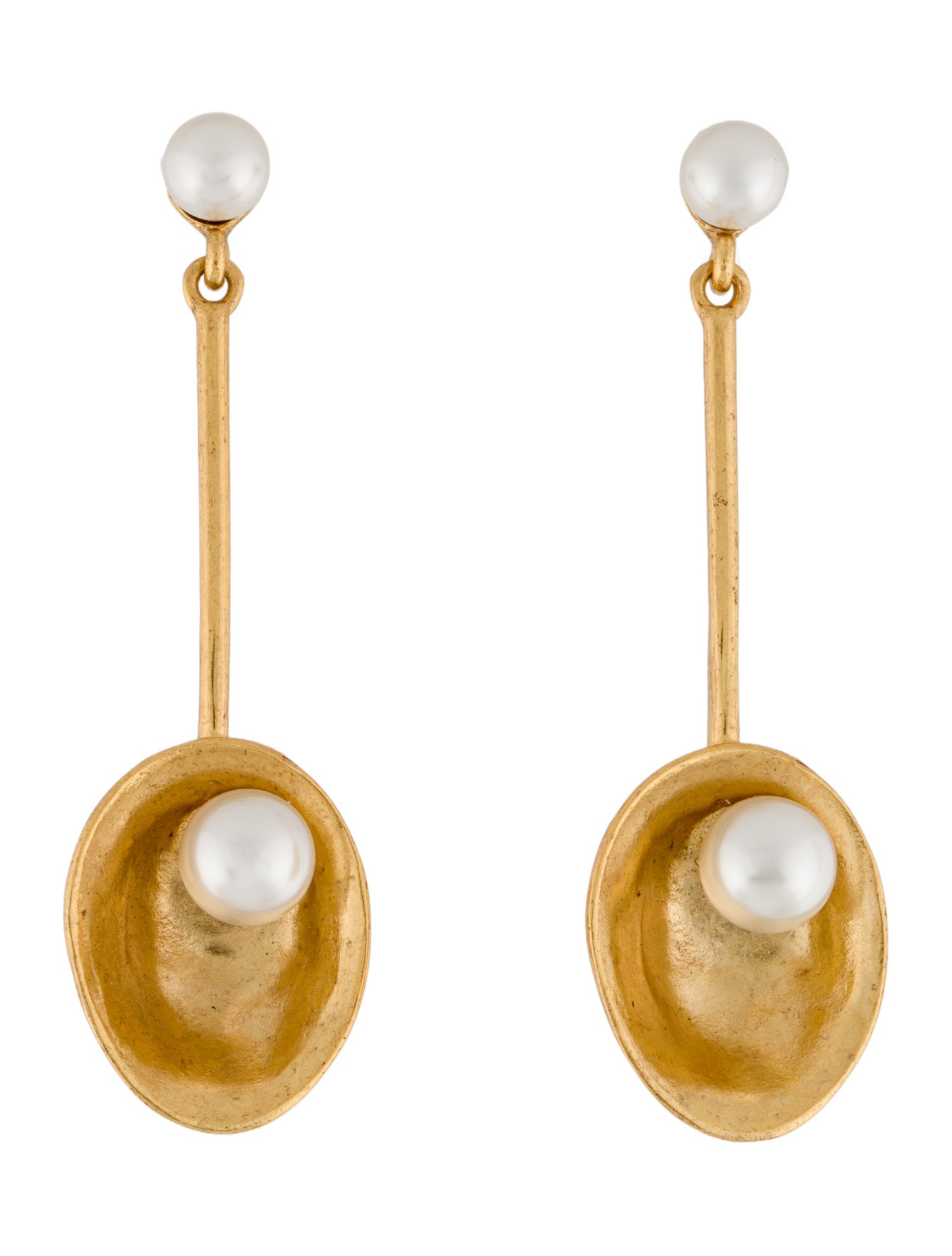 Oscar de la Renta Faux Pearl Drop Earrings