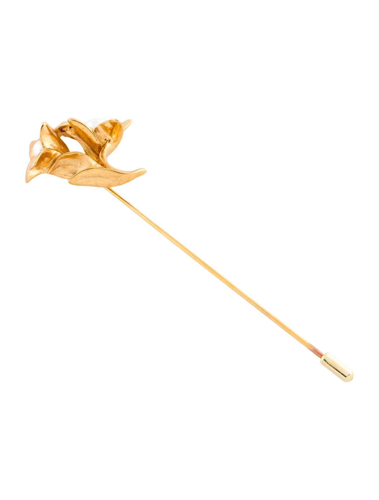 Oscar de la Renta Faux Pearl Stick Pin