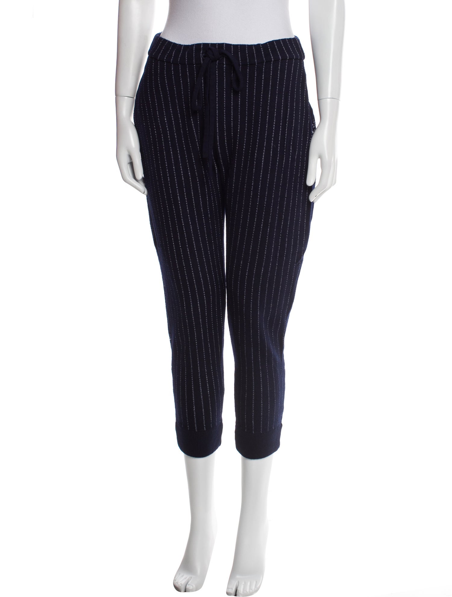 Oscar de la Renta 2020 Striped Sweatpants