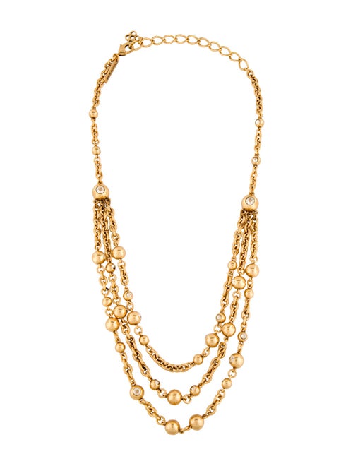 Oscar de la Renta Crystal Multi-Chain Necklace