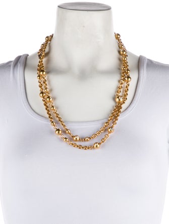 Oscar de la Renta Crystal Multi-Chain Necklace