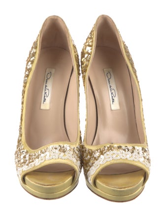 Oscar de la Renta Sequins Sequin Embellishments Sandals