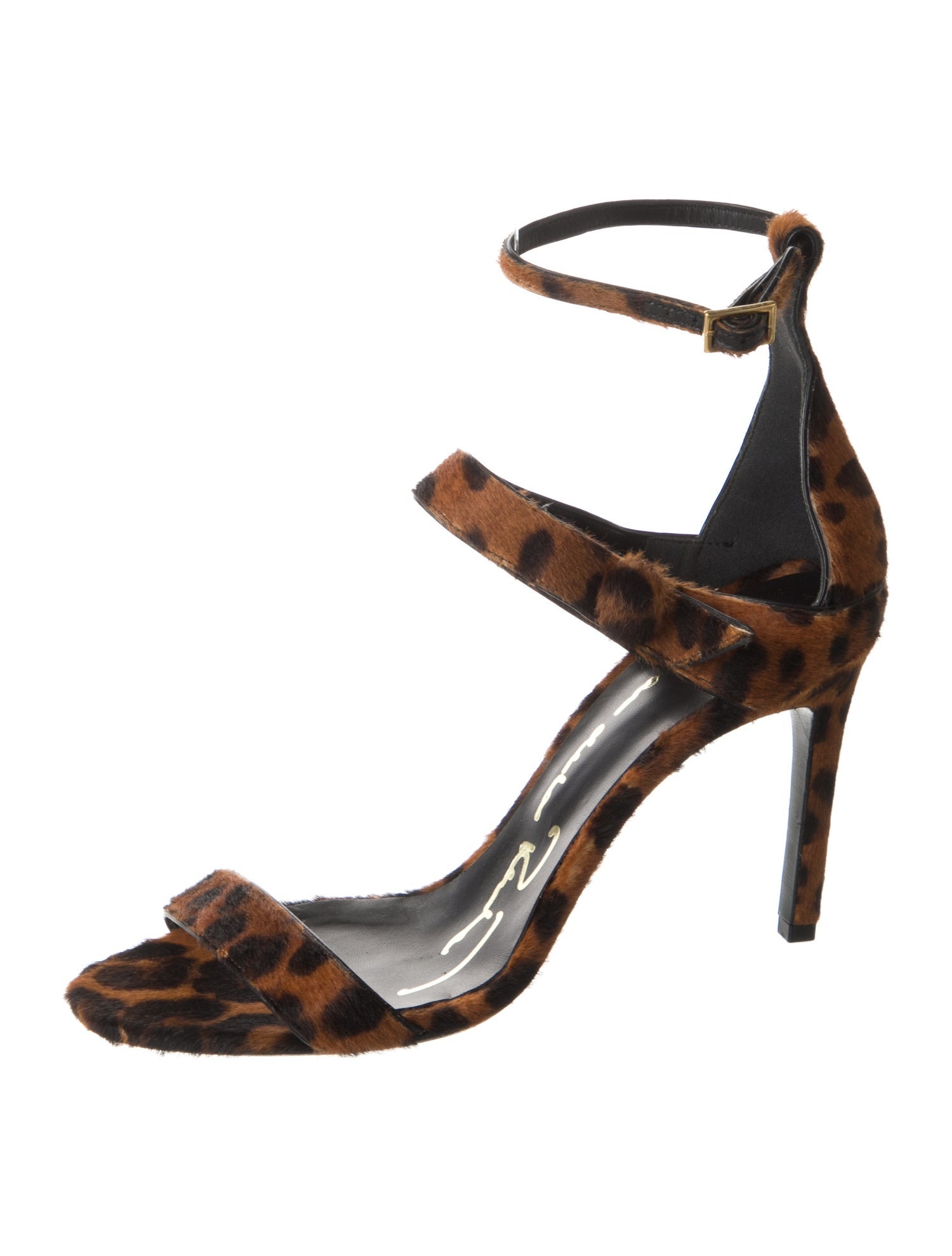 Oscar de la Renta Ponyhair Animal Print Sandals