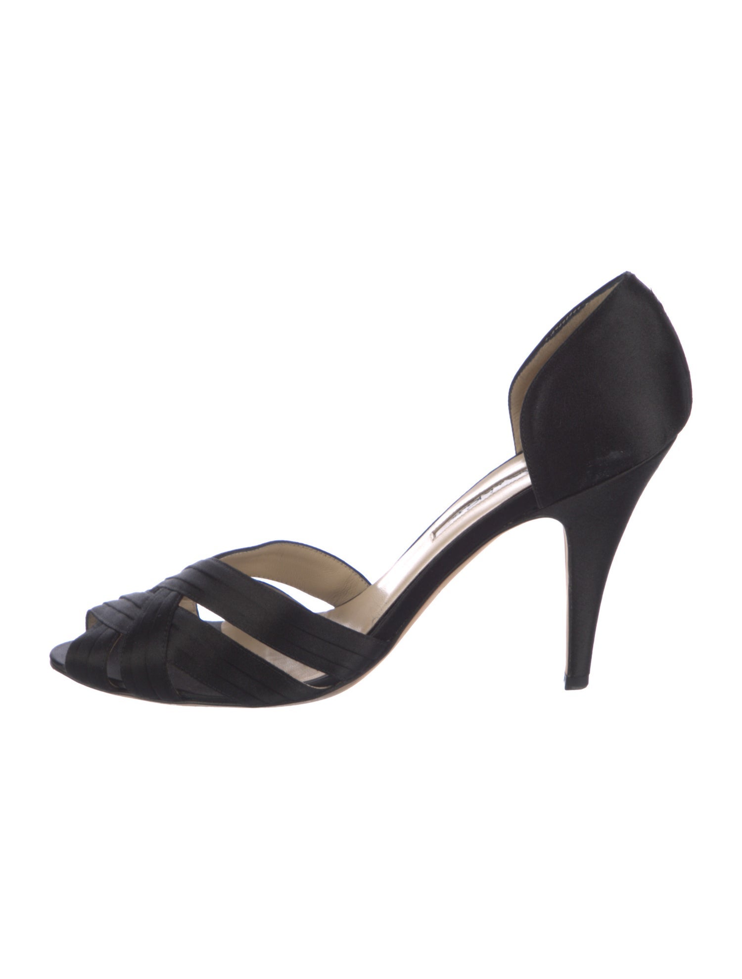 Oscar de la Renta Satin Bow Accents Sandals