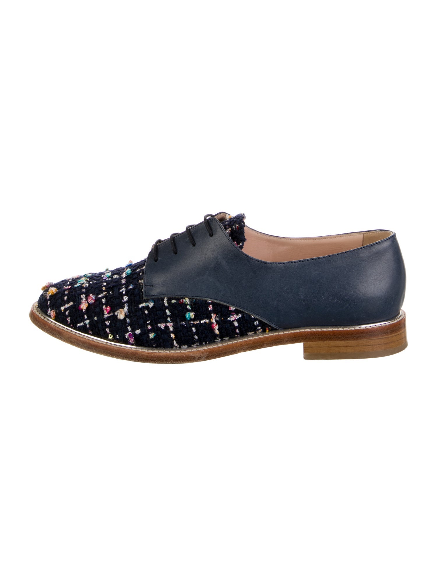 Oscar de la Renta Tweed Tweed Pattern Oxfords